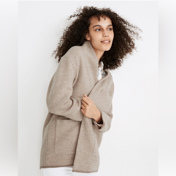 Madewell Herringbone Mattson Sweater Coat Size XXS - Picture 3 of 12